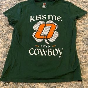 Hanes Medium Oklahoma State University St Patrick’s day tshirt - kiss me Green